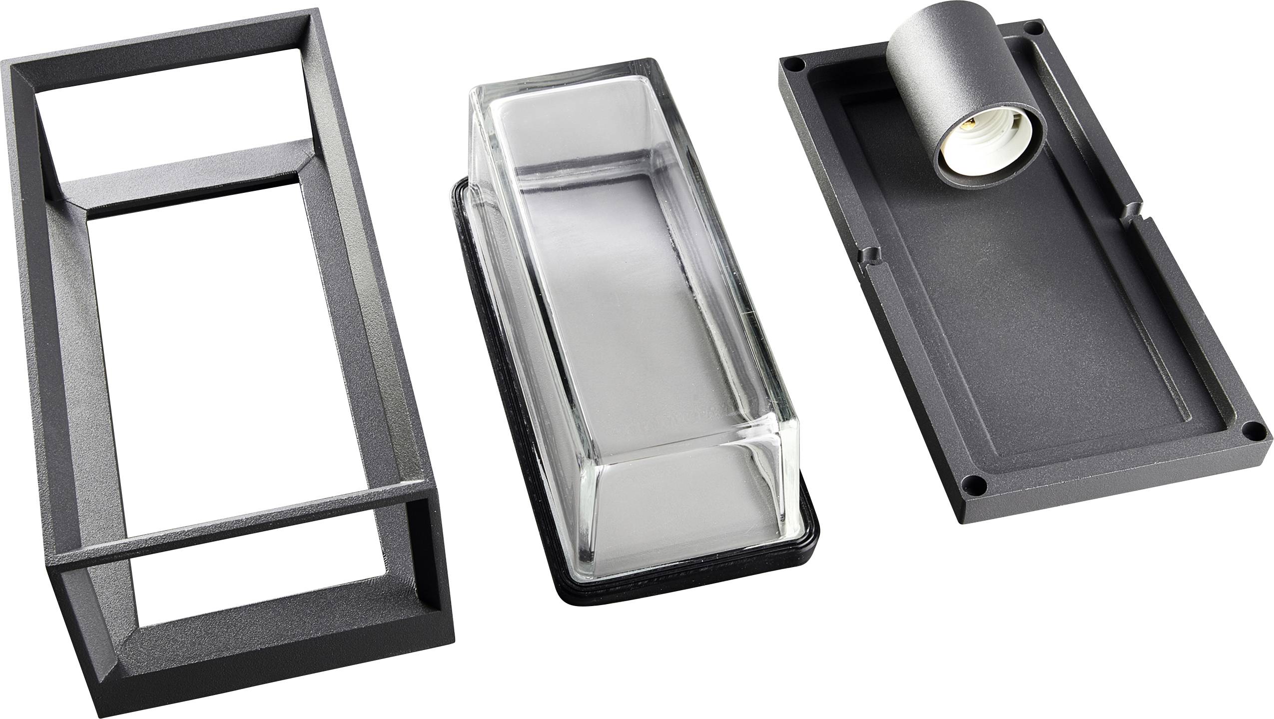 Heitronic Alicante 500615 Wandleuchte E27 7W Anthrazit