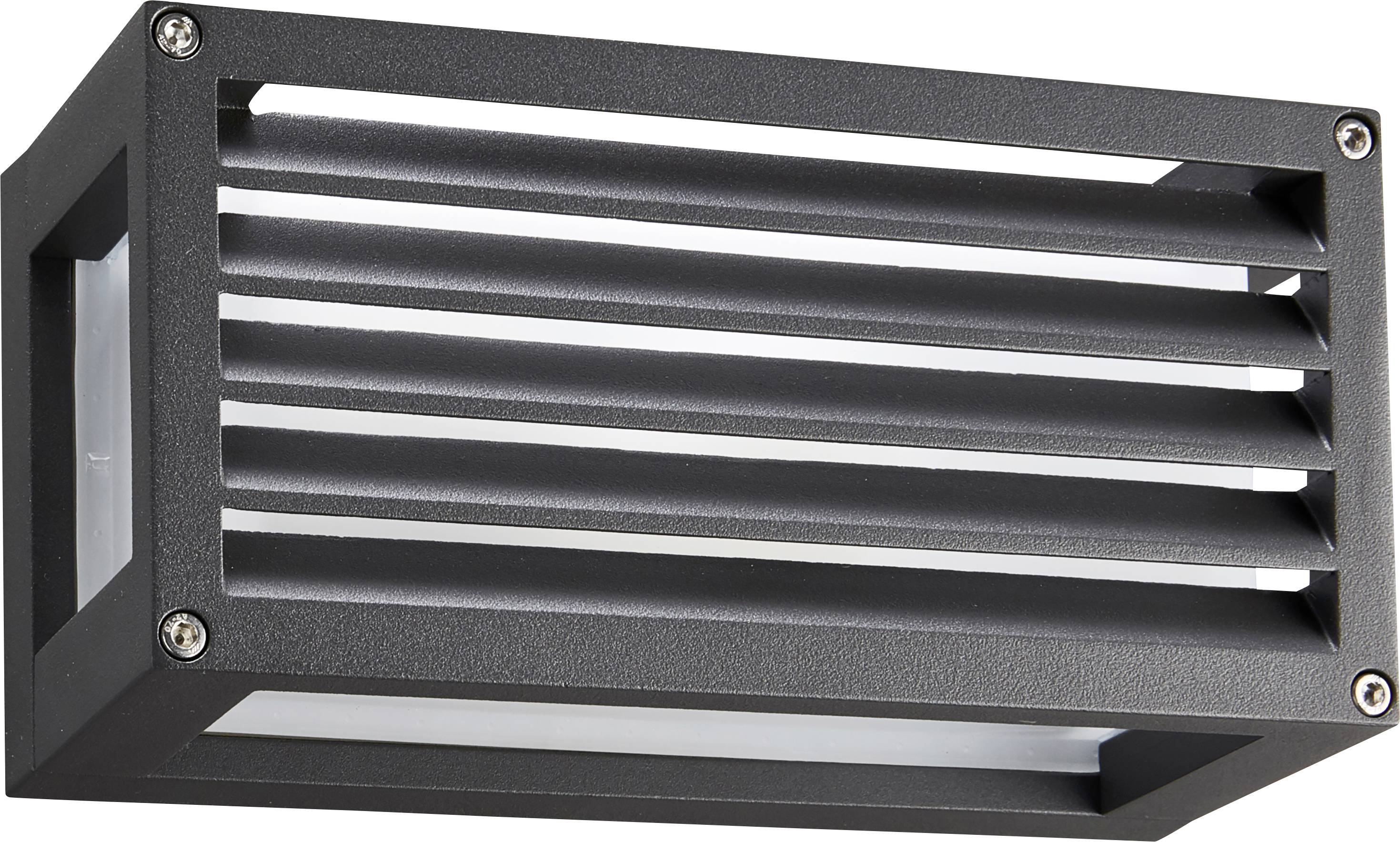 Heitronic Sevilla Lamellen 500614 Wandleuchte E27 7W Anthrazit