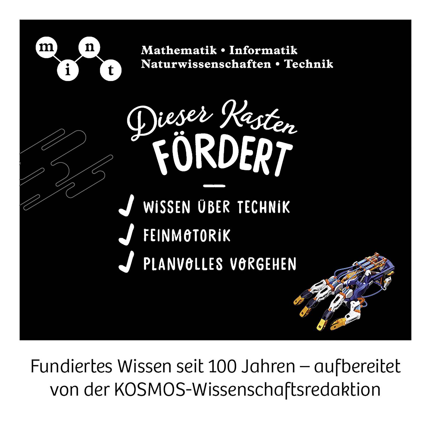 Kosmos Greifer Satz Roboterarm Cyborg-Hand Bausatz, Spiel-Roboter 620844