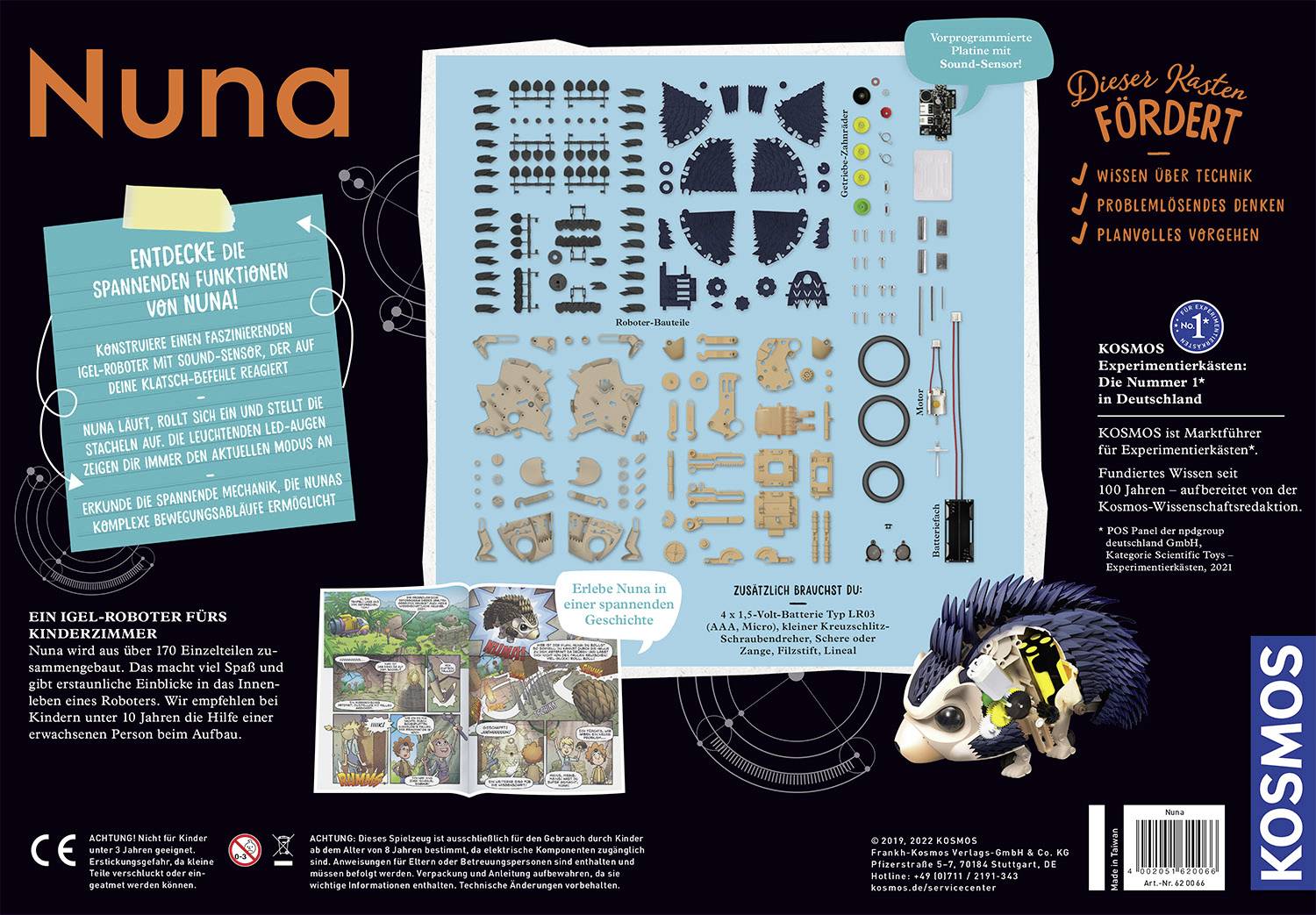 Kosmos Roboter Bausatz Nuna Bausatz, Spiel-Roboter 620066