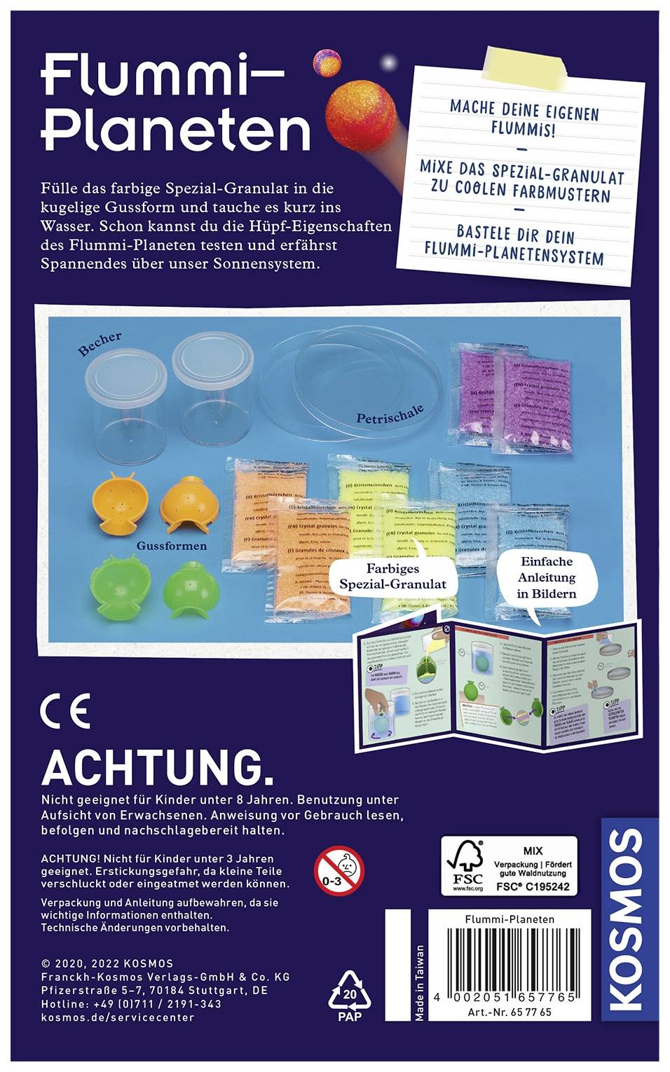 Kosmos 657765 Flummi-Planeten Experimente, Basteln, Mitbring Experimente Experimentierkasten 8 - 12 Jahre