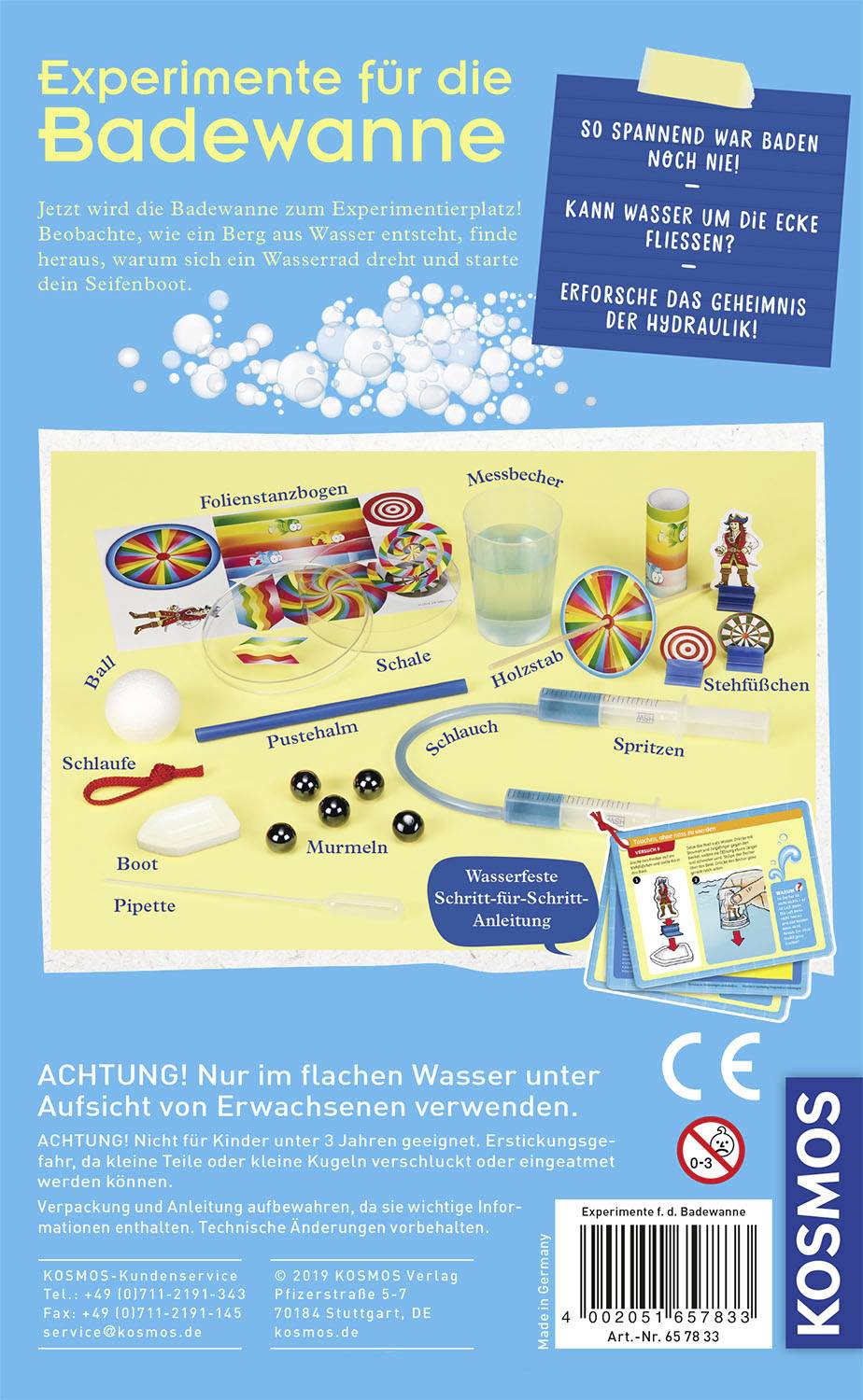 Kosmos Experimente für die Badewanne 657833 Experimentierkasten ab 6 Jahre