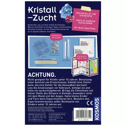 Kosmos Kristall-Zucht 657840 Experimentierkasten ab 10 Jahre Kosmos Kristall-Zucht 657840 Experimentierkasten ab 10 Jahre