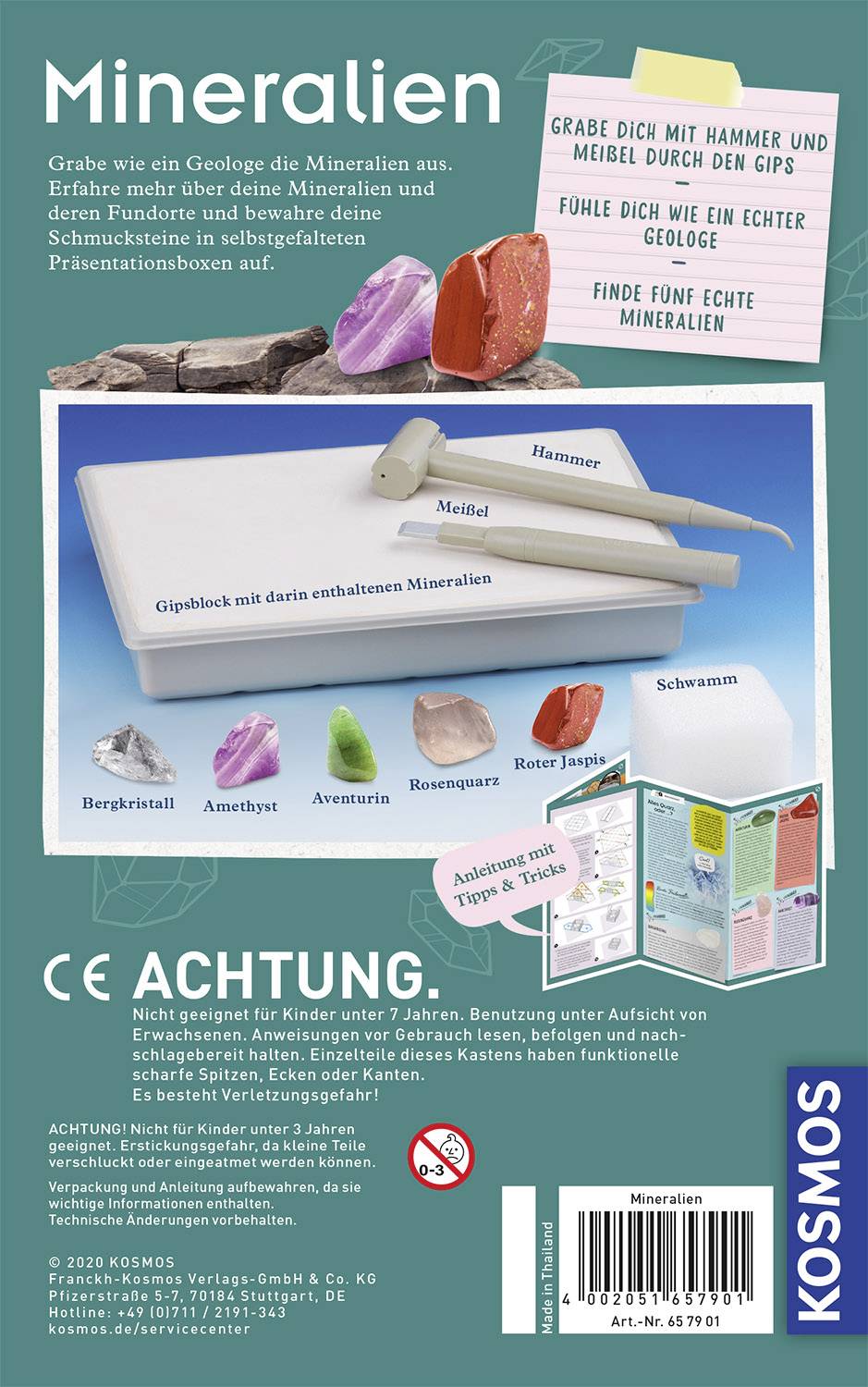 Kosmos 657901 Mineralien Experimentierkasten ab 7 Jahre