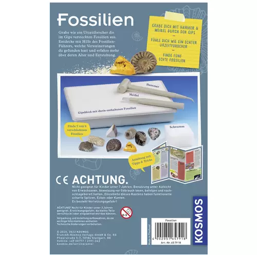Kosmos 657918 Fossilien Experimente, Mitbring Experimente, Dinosaurier & Ausgrabungssets Experimentierkasten 7 - 12 Jahre Kosmos 657918 Fossilien Experimente, Mitbring Experimente, Dinosaurier & Ausgrabungssets Experimentierkasten 7 - 12 Jahre