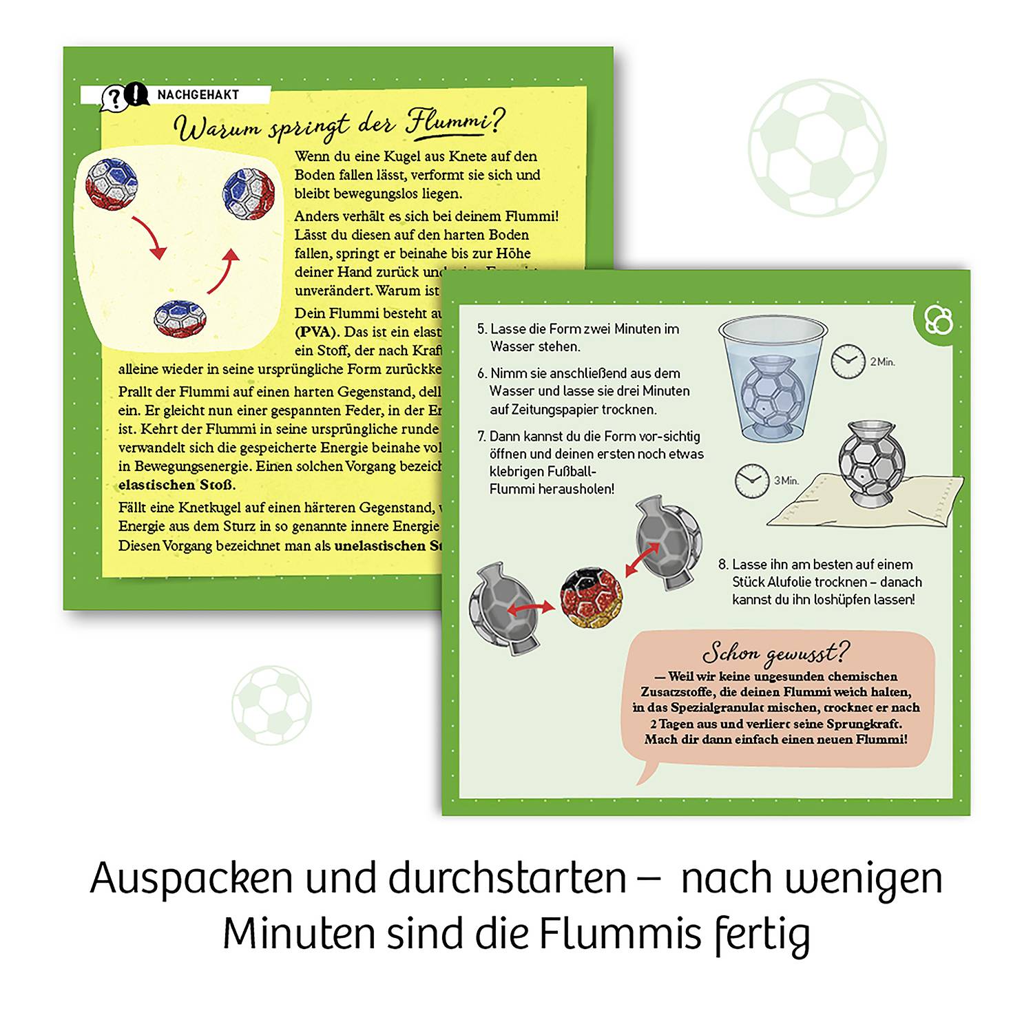 Kosmos Fußball-Flummis 657741 Experimentierkasten 8 - 12 Jahre