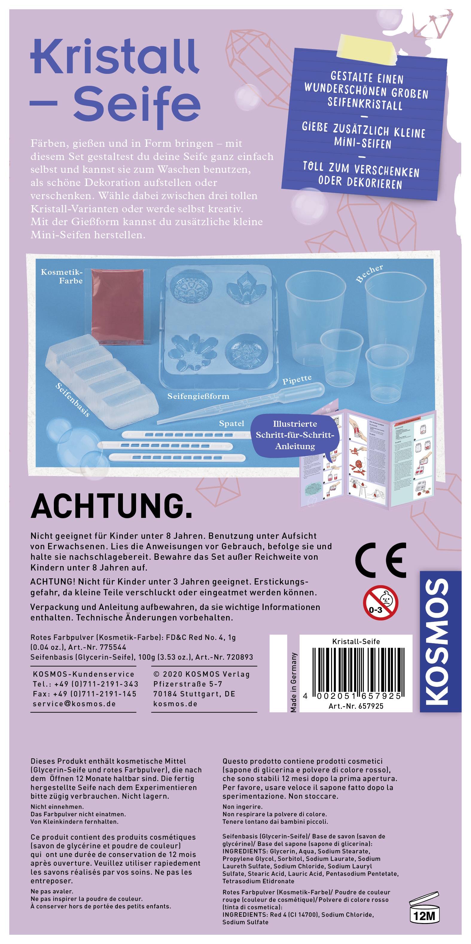 Kosmos Kristall-Seife 657925 Experimentierkasten 8 - 12 Jahre