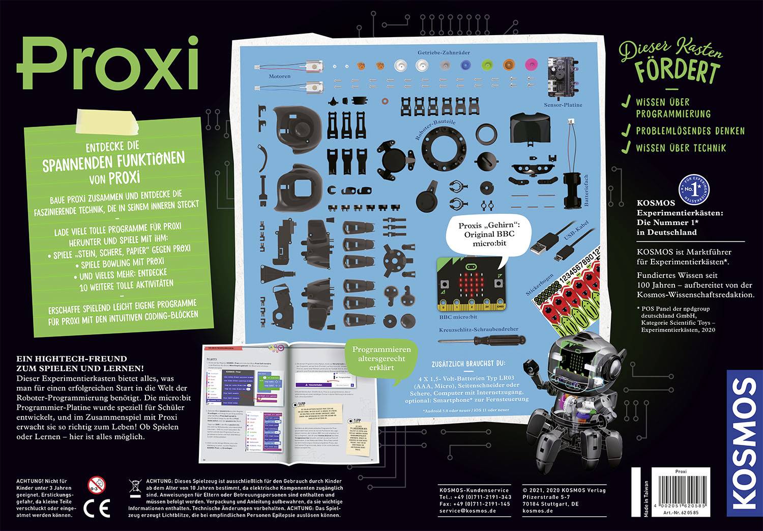 Kosmos Roboter Bausatz Proxi Bausatz, Spiel-Roboter 620585