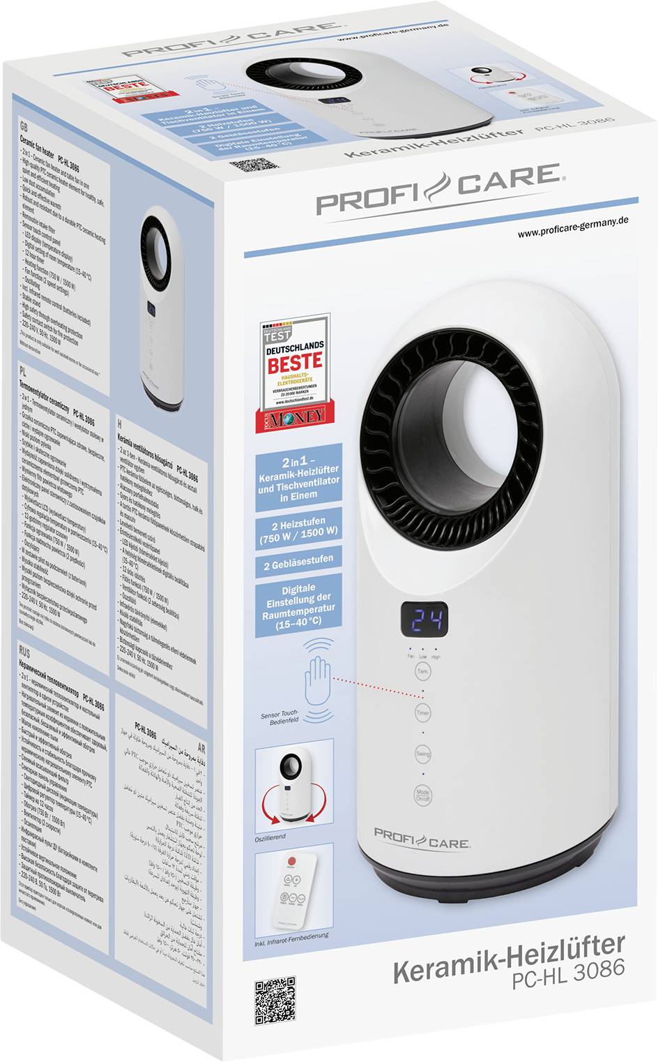 Profi-Care 330860 Keramik-Heizlüfter PC-HL 3086 Weiß