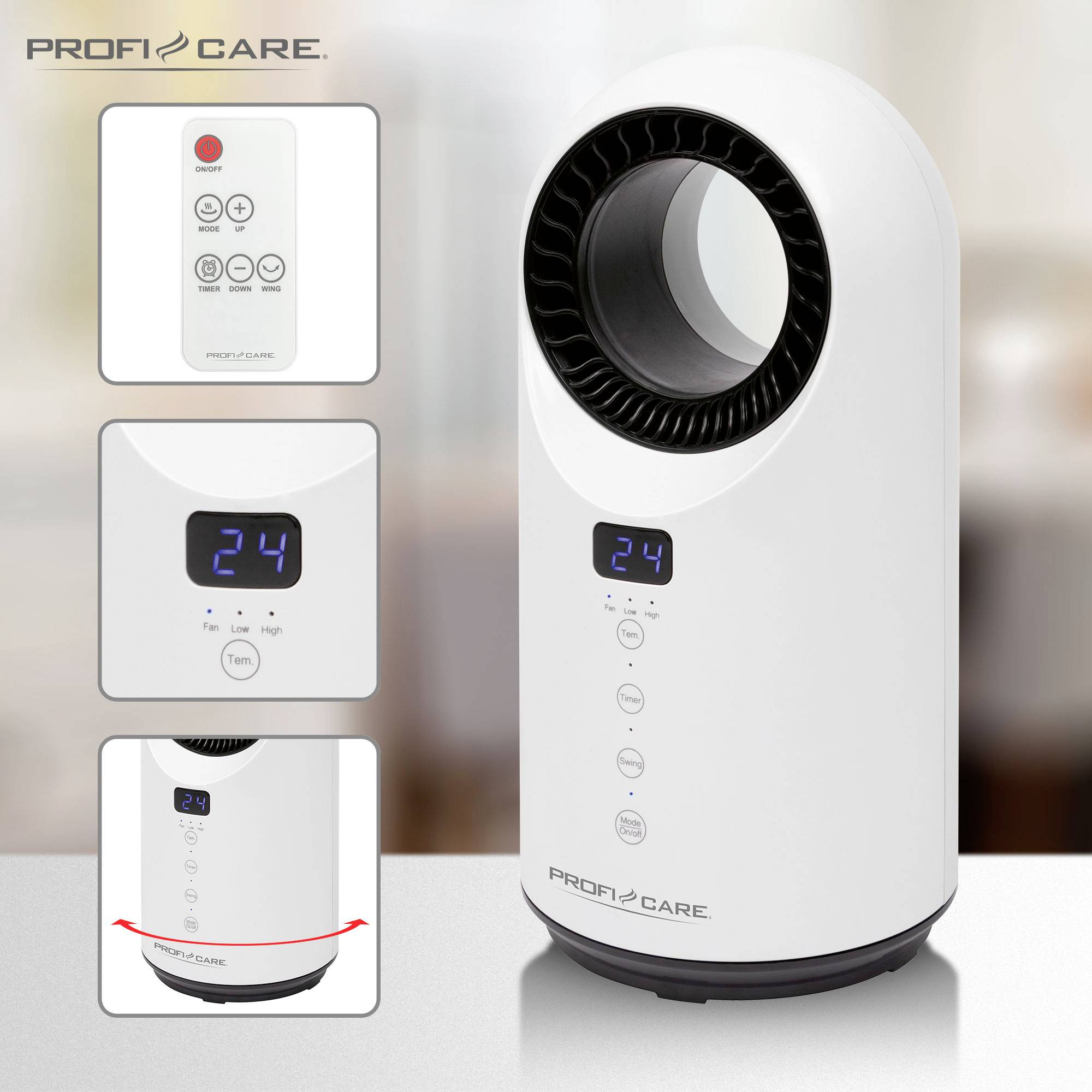 Profi-Care 330860 Keramik-Heizlüfter PC-HL 3086 Weiß