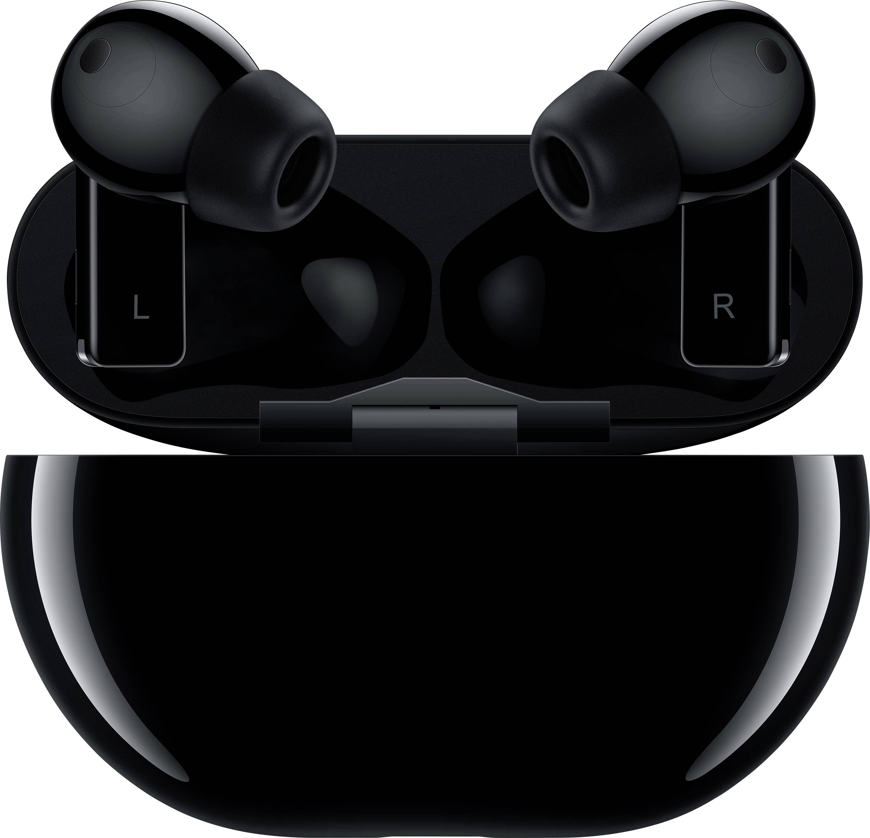 HUAWEI FreeBuds Pro In Ear Kopfhörer Bluetooth® Schwarz Noise Cancelling Headset, mit Bluetooth® Basisstation, Lautstärkeregelung