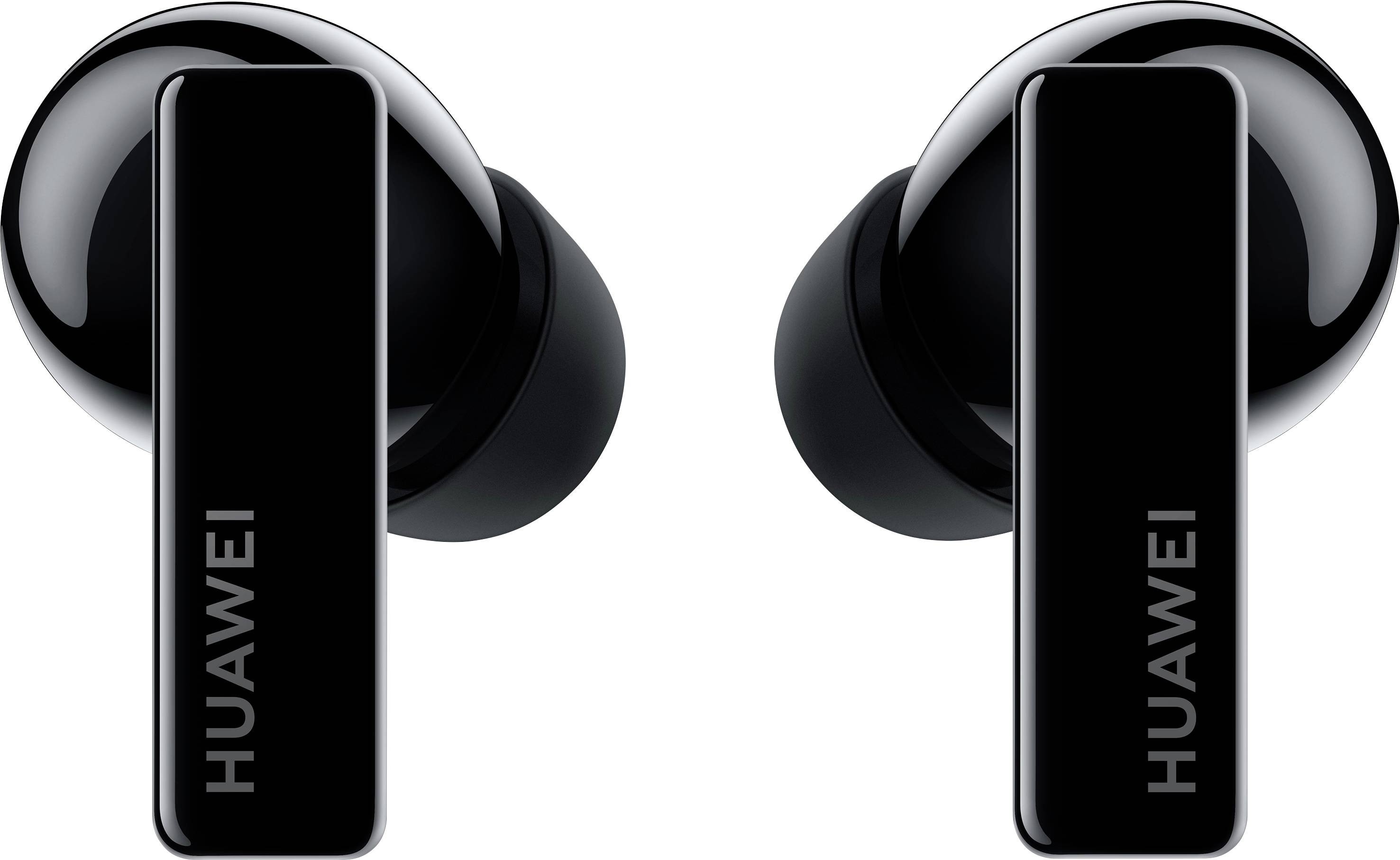 HUAWEI FreeBuds Pro In Ear Kopfhörer Bluetooth® Schwarz Noise Cancelling Headset, mit Bluetooth® Basisstation, Lautstärkeregelung