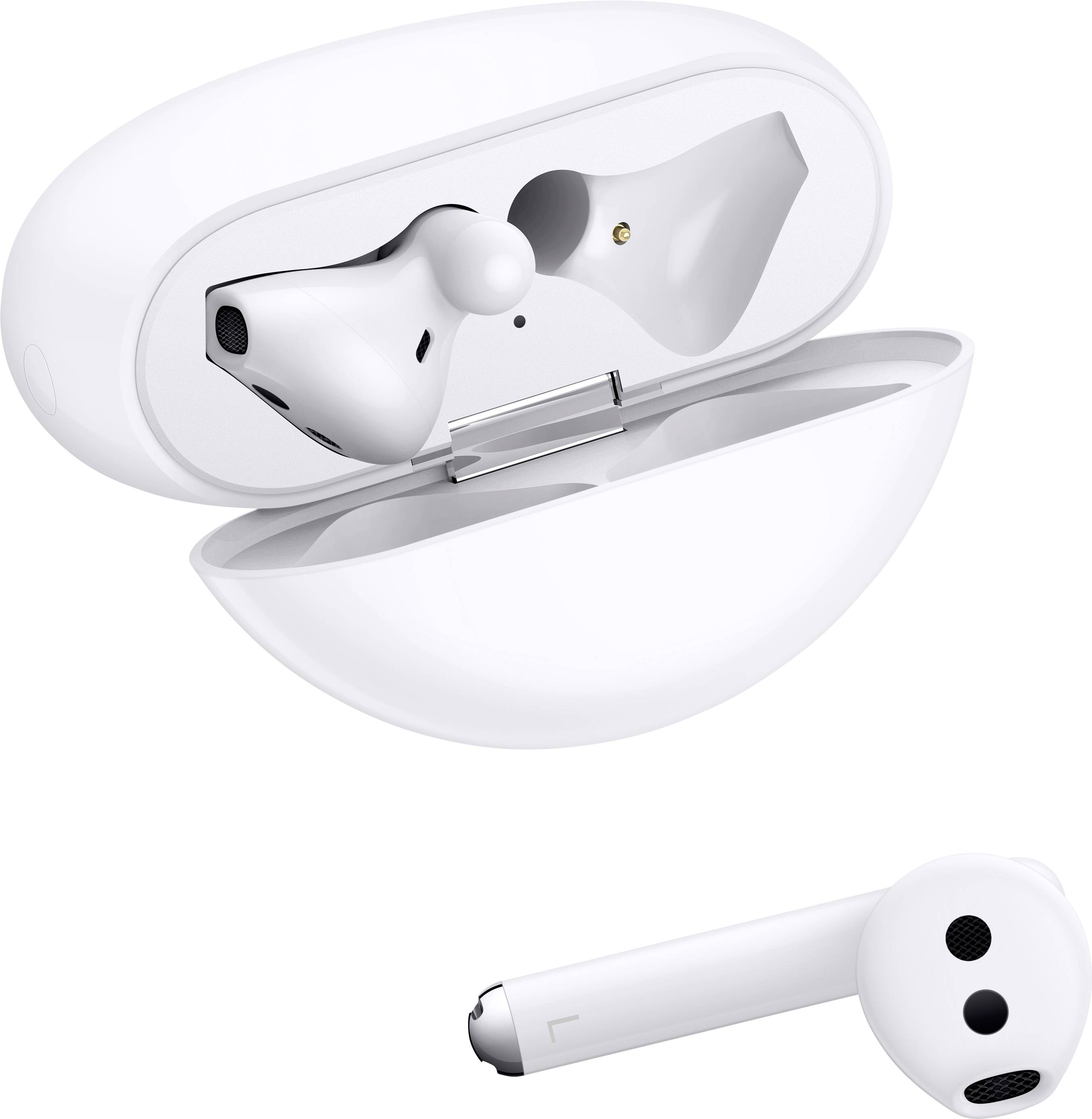 HUAWEI Freebuds 3 In Ear Kopfhörer Bluetooth® Weiß Noise Cancelling Headset, mit Bluetooth® Basisstation, Lautstärkeregelung