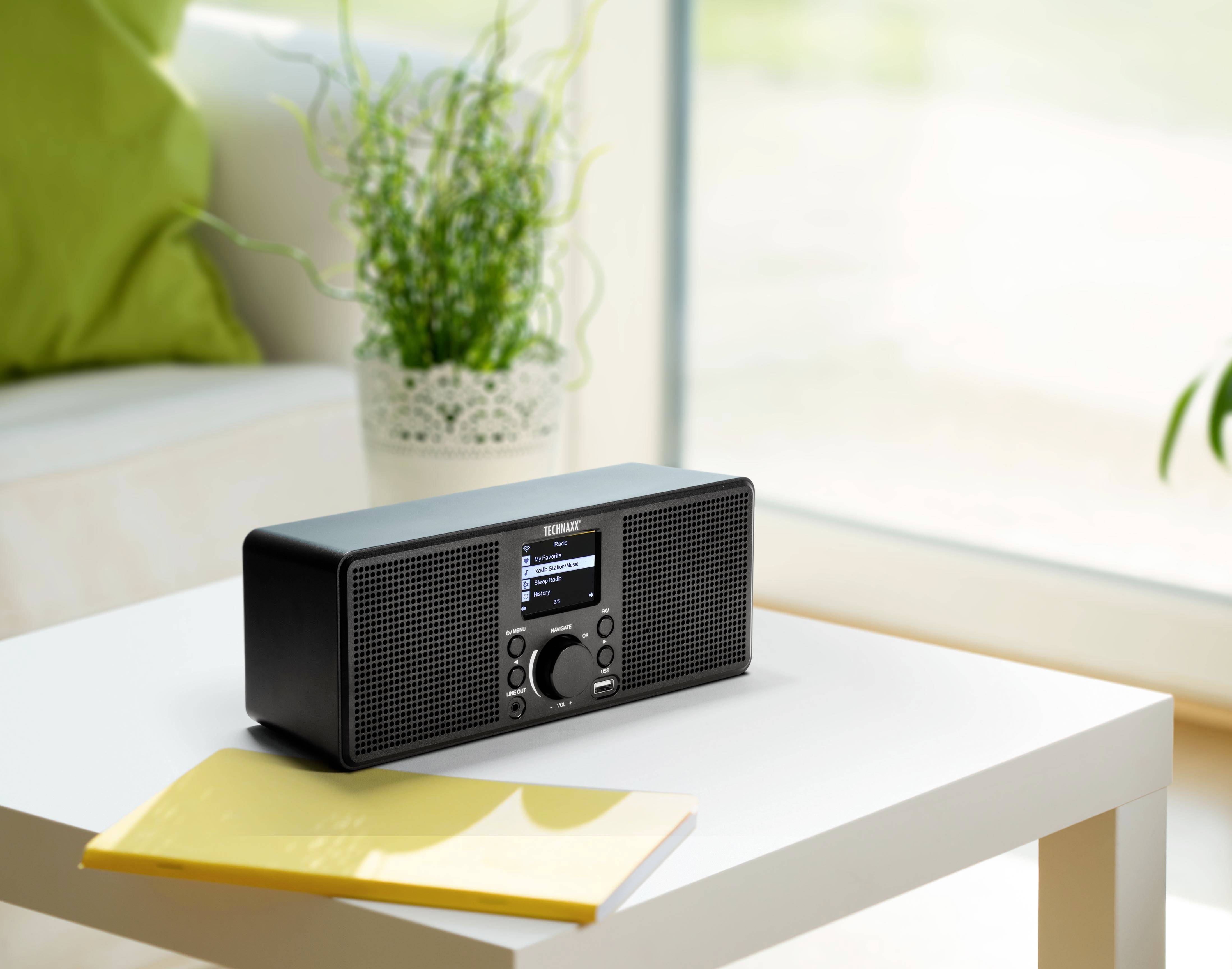 Technaxx TX-153 Internet Tischradio Internet USB, WLAN, Internetradio Schwarz