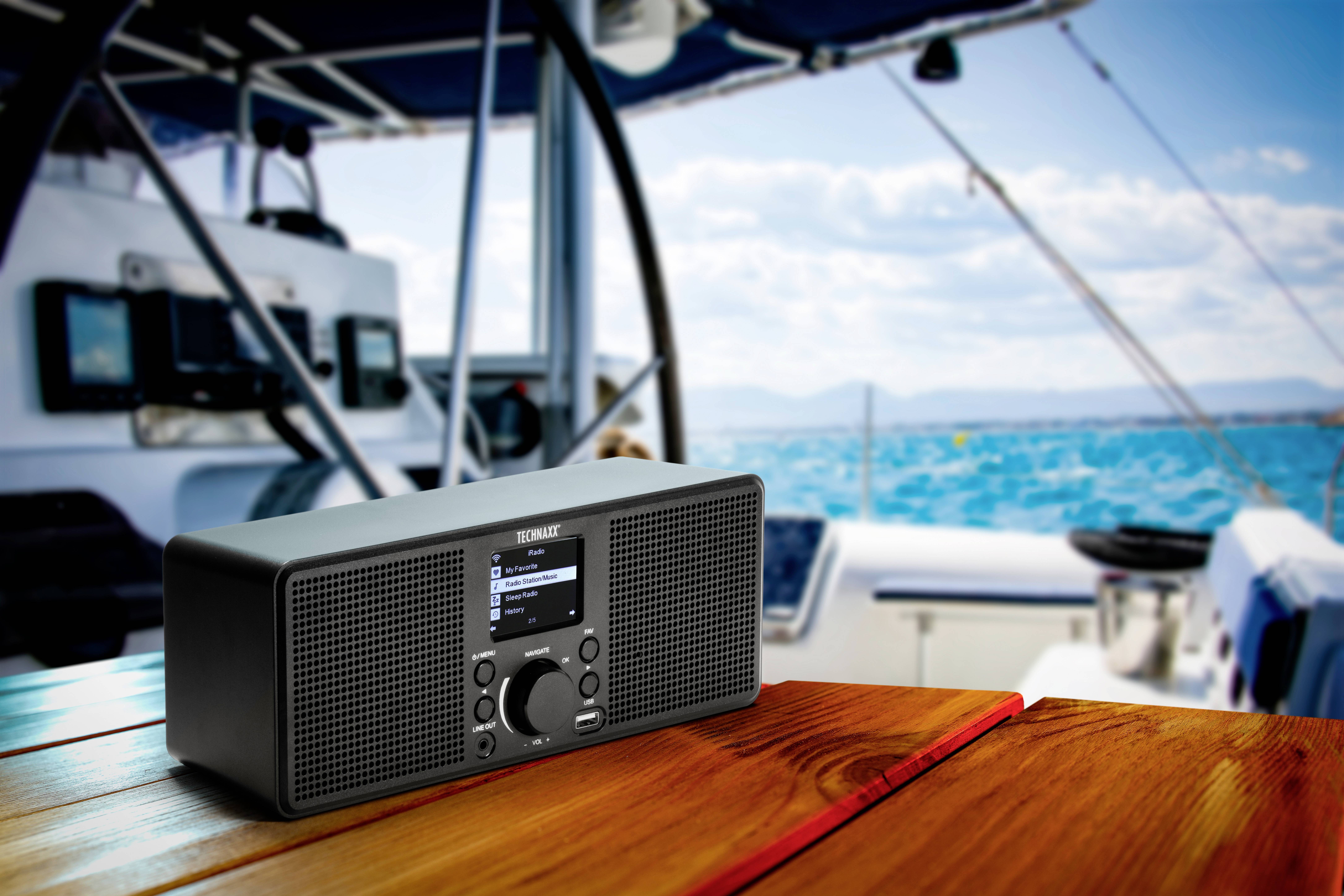 Technaxx TX-153 Internet Tischradio Internet USB, WLAN, Internetradio Schwarz