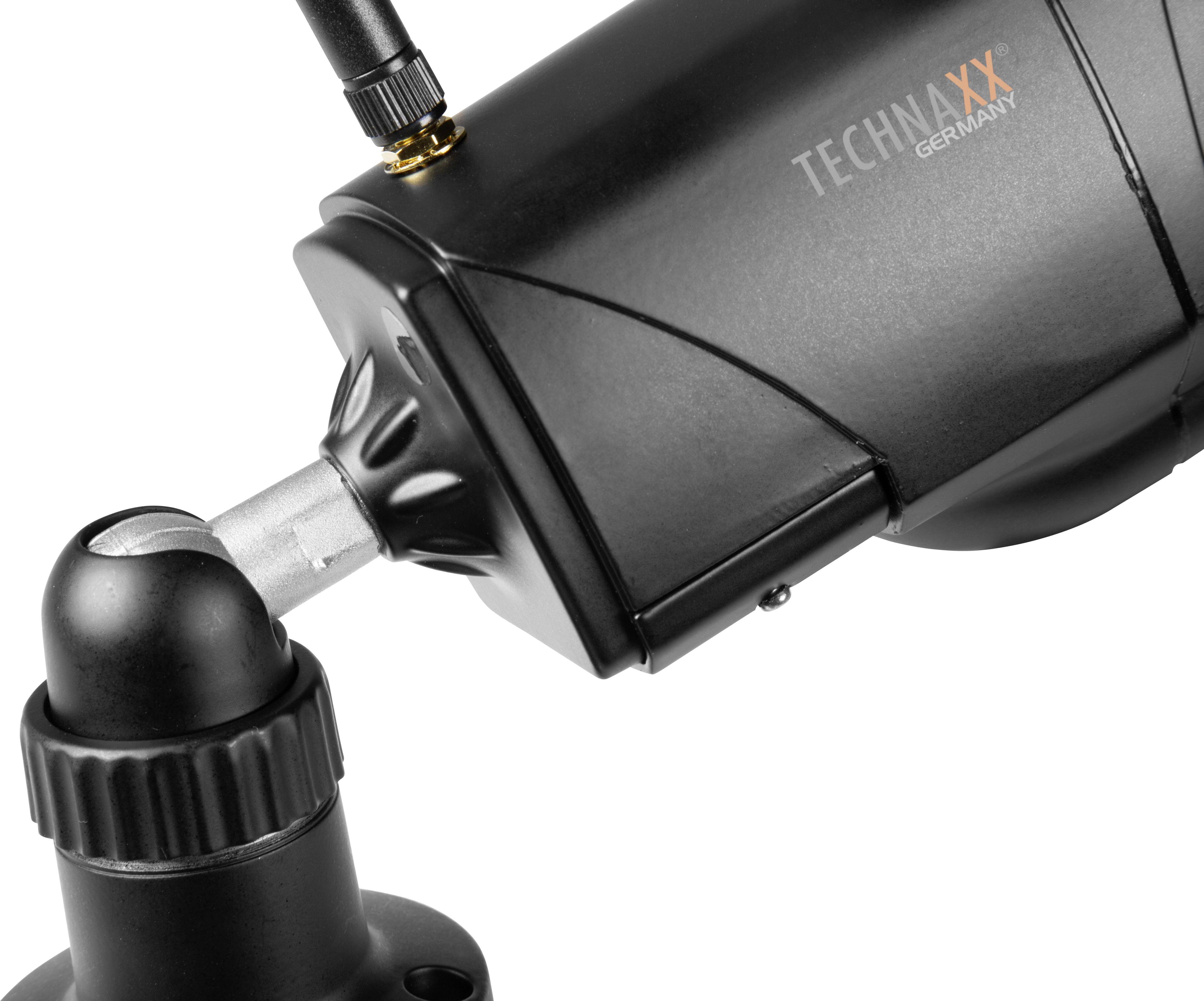 Technaxx TX-128 4880 Funk, Kabellos, WLAN IP-Funk-Überwachungs-Set 4-Kanal mit 1 Kamera 1920 x 1080 Pixel