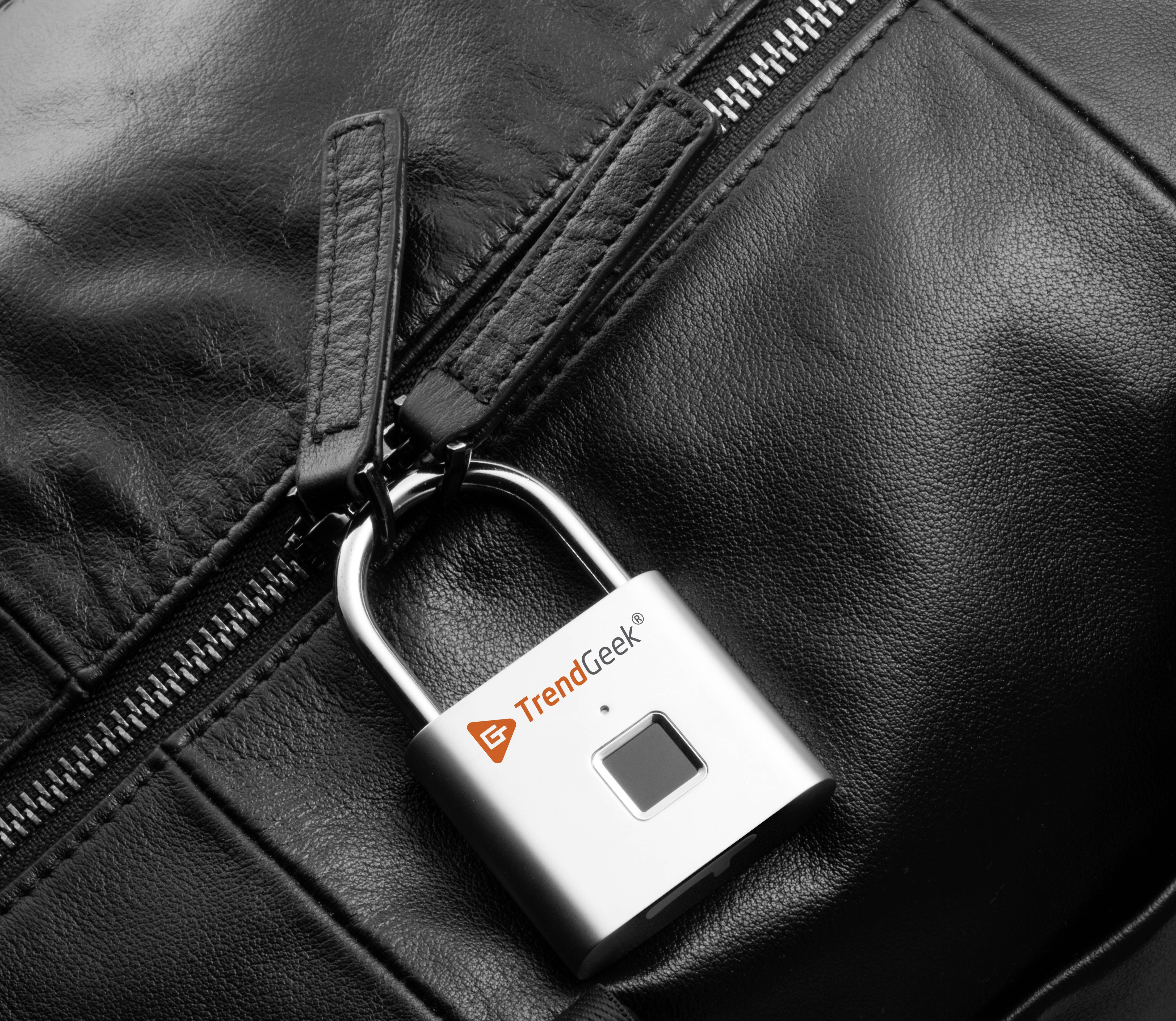 TrendGeek 4910 Vorhängeschloss 45 mm Silber Fingerabdruckschloss