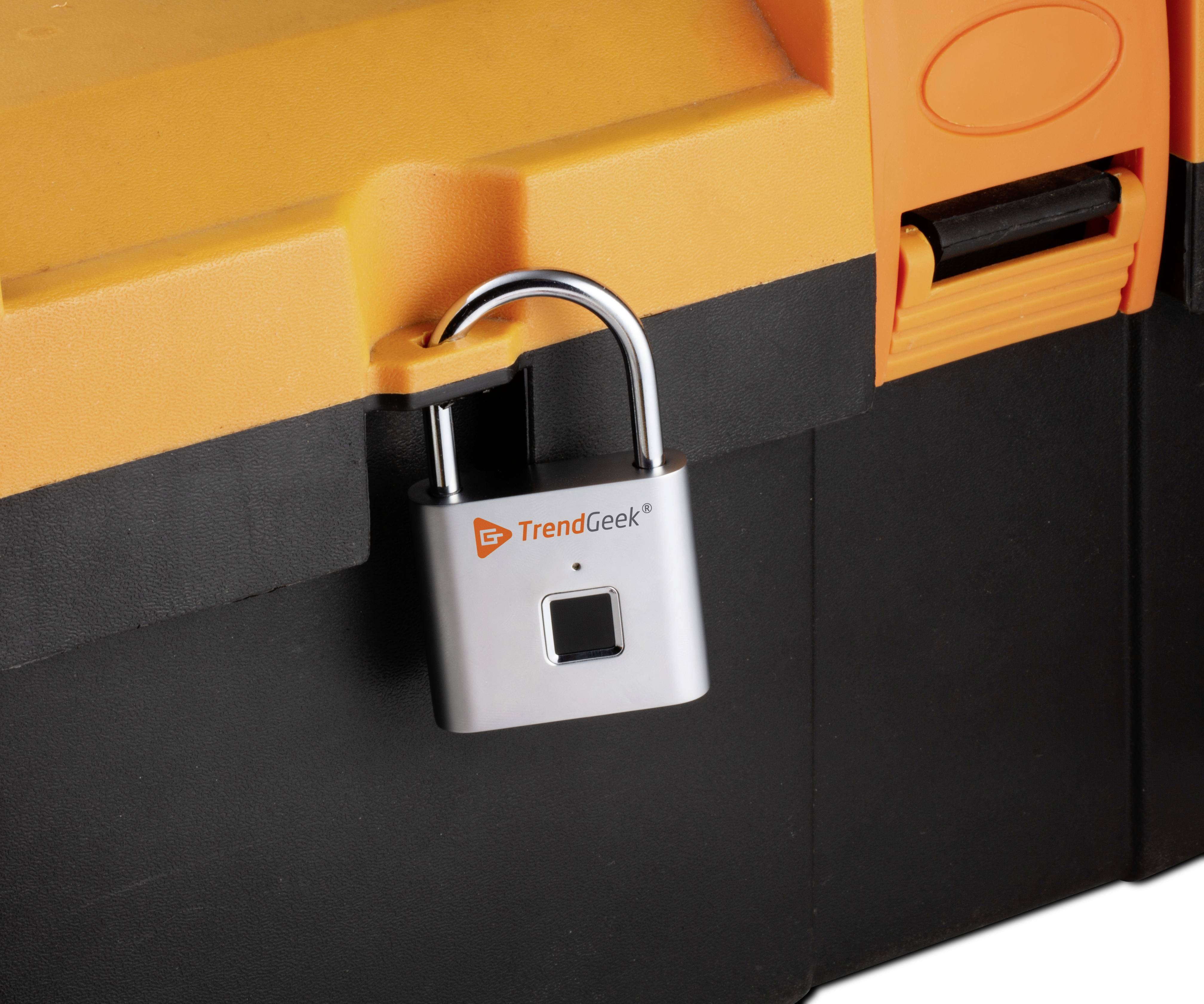 TrendGeek 4910 Vorhängeschloss 45 mm Silber Fingerabdruckschloss