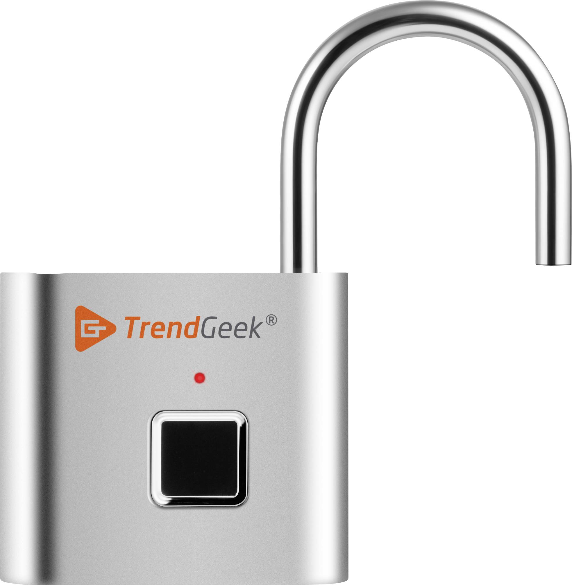 TrendGeek 4910 Vorhängeschloss 45 mm Silber Fingerabdruckschloss