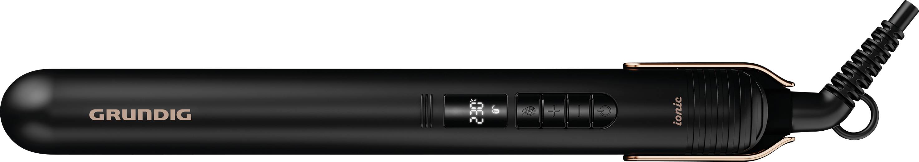 Grundig NaturaShine Hair Styler Straight & Curls HS 7030 Glätteisen Schwarz, Roségold