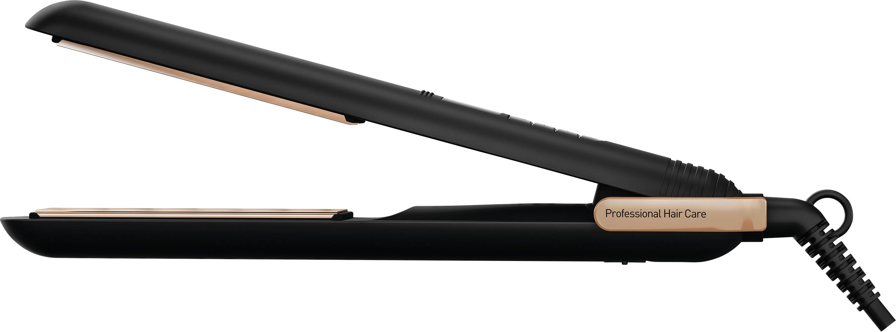 Grundig NaturaShine Hair Styler Straight & Curls HS 7030 Glätteisen Schwarz, Roségold