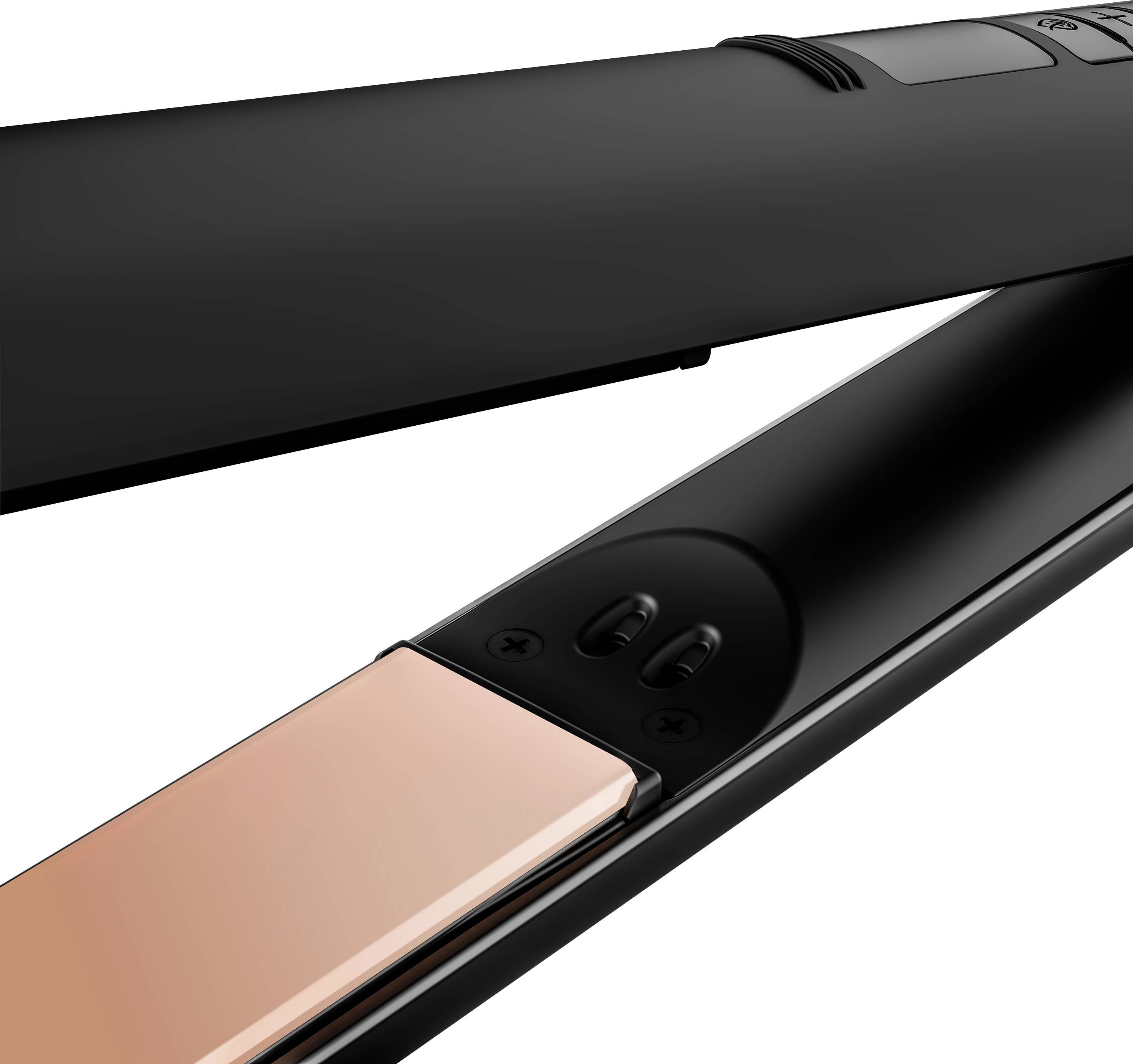 Grundig NaturaShine Hair Styler Straight & Curls HS 7030 Glätteisen Schwarz, Roségold