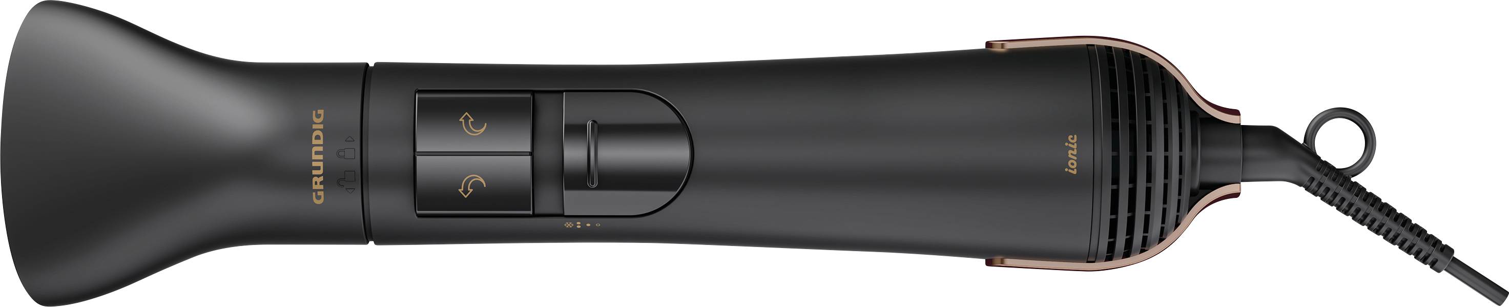 Grundig NaturaShine Profi Volumen & Locken Styler HS 7080 Lockenstab Schwarz, Roségold mit Ionisierung, mit Lockenfunktion