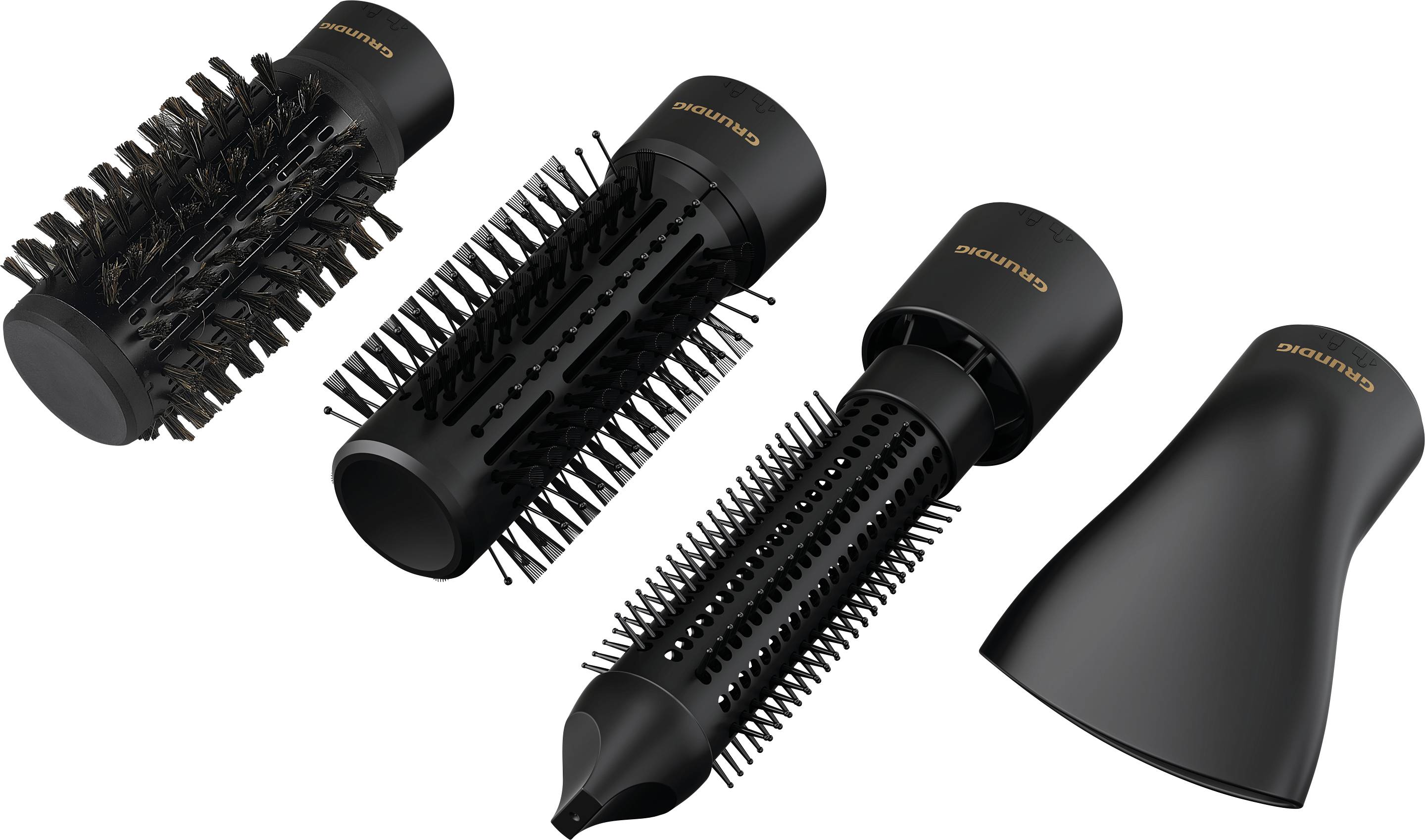 Grundig NaturaShine Profi Volumen & Locken Styler HS 7080 Lockenstab Schwarz, Roségold mit Ionisierung, mit Lockenfunktion