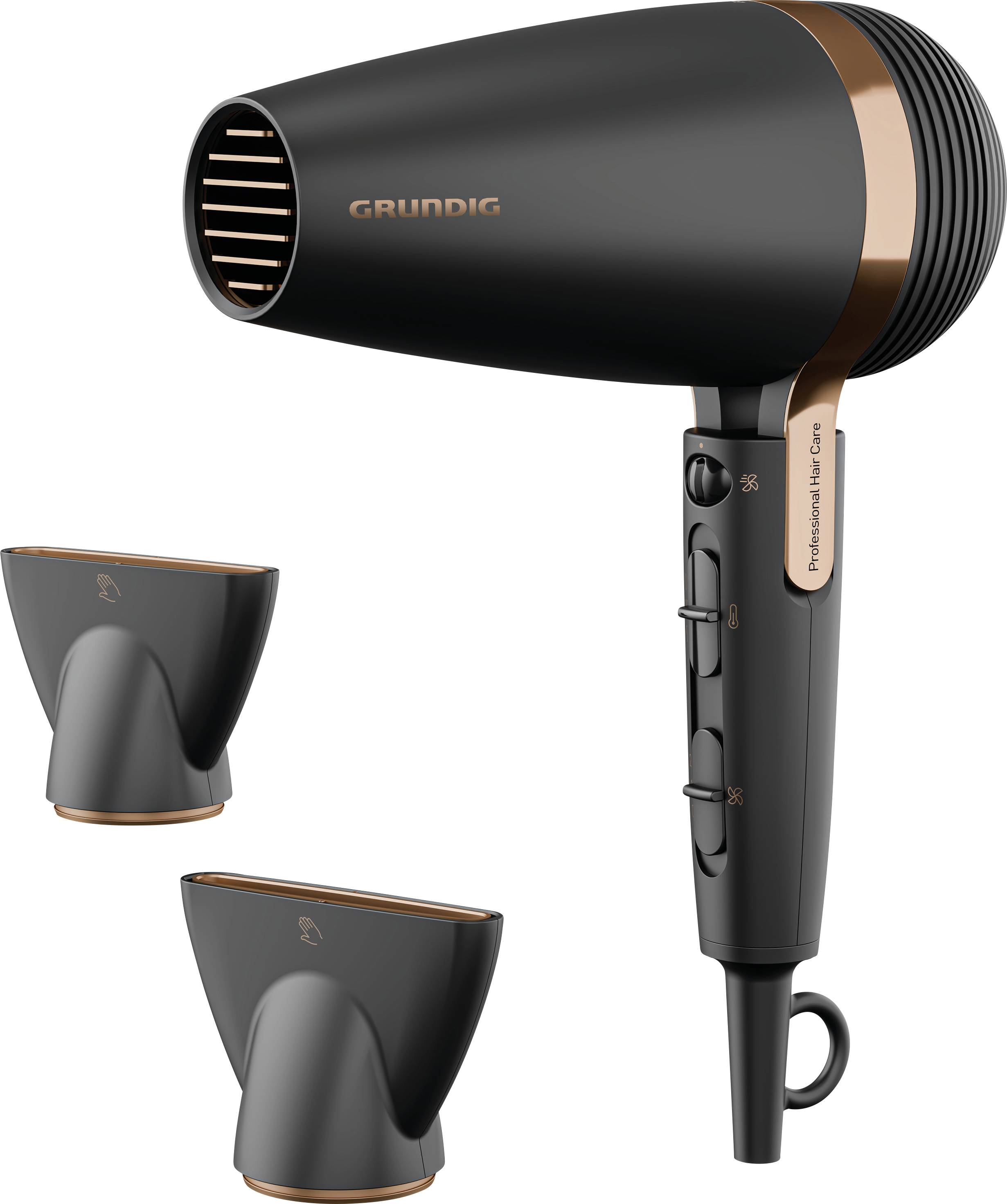 Grundig NaturaShine Ionic Haartrockner Schwarz, Roségold
