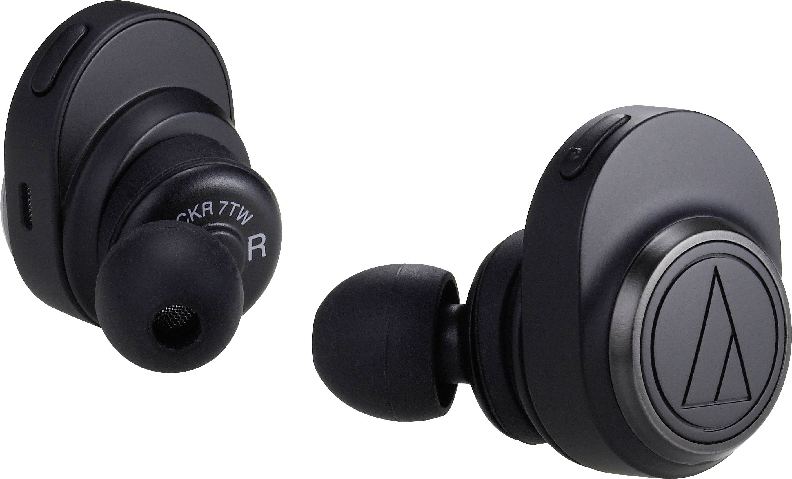 Audio Technica ATH-CKR7TW In Ear Kopfhörer Bluetooth® Schwarz Lautstärkeregelung