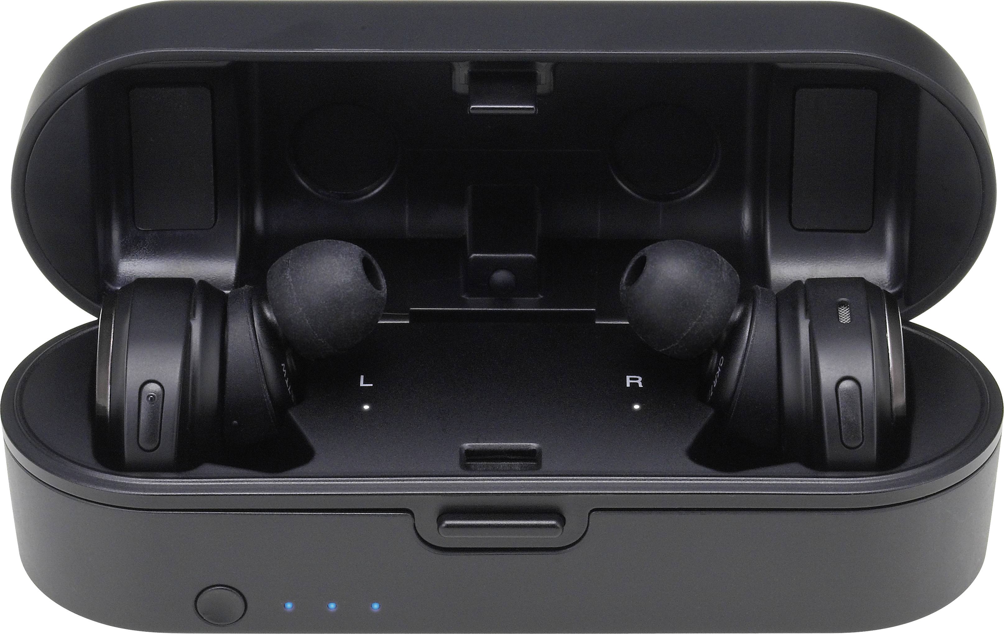 Audio Technica ATH-CKR7TW In Ear Kopfhörer Bluetooth® Schwarz Lautstärkeregelung