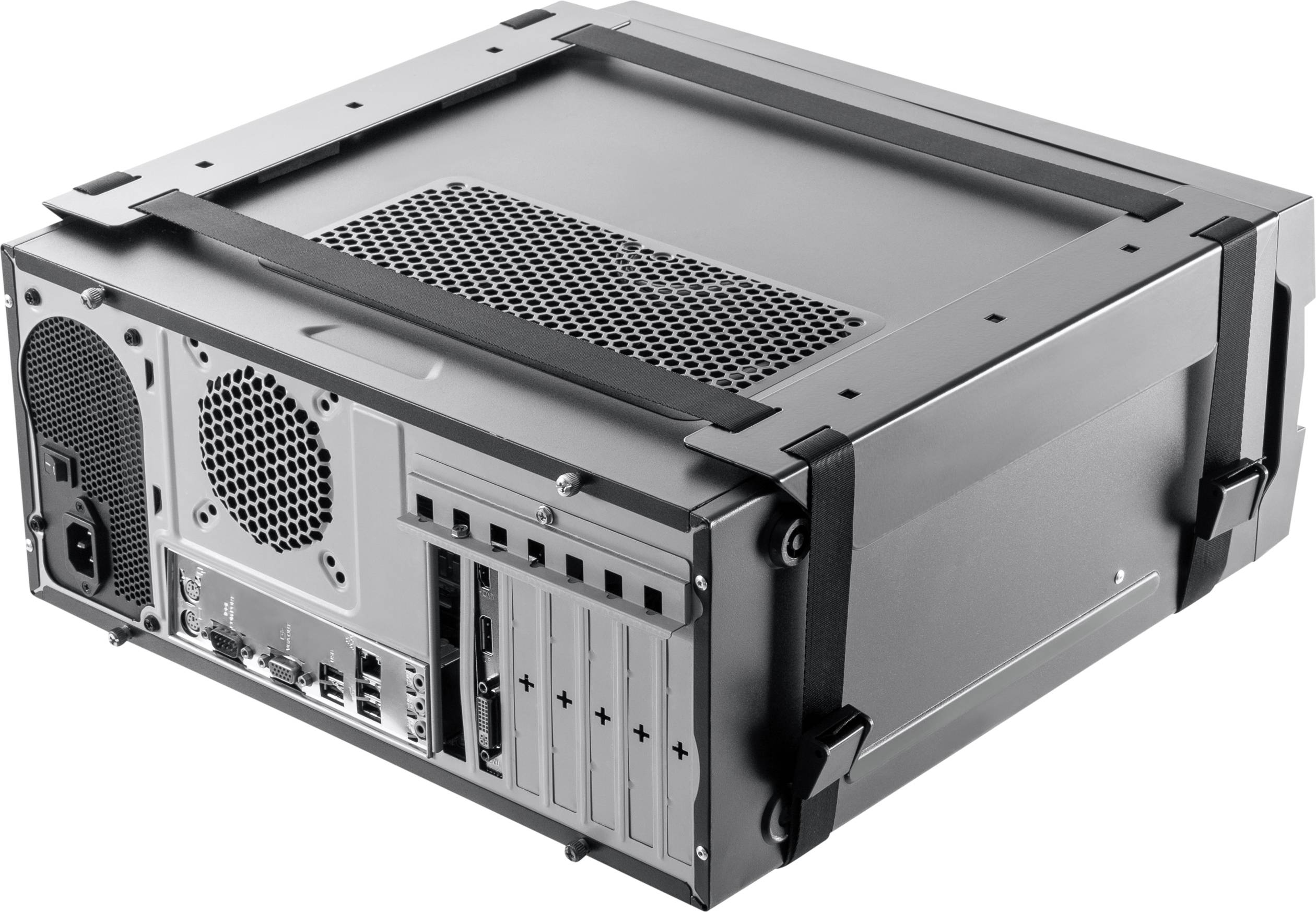 SpeaKa Professional PC Halterung Untertisch, Schraubbefestigung SP-PCH-100 SP-9330268 Schwarz Belastbar bis=10kg