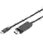 Digitus USB-C® / HDMI Adapterkabel USB-C® Stecker, HDMI-A Stecker 2.00m Schwarz AK-300330-020-S Geschirmt, doppelt geschirmt