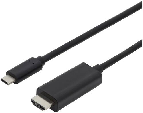 Digitus USB-C® / HDMI Adapterkabel USB-C® Stecker, HDMI-A Stecker 5.00 m Schwarz AK-300330-050-S Ge