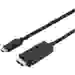 Digitus USB-C® / HDMI Adapterkabel USB-C® Stecker, HDMI-A Stecker 5.00m Schwarz AK-300330-050-S Geschirmt, doppelt geschirmt