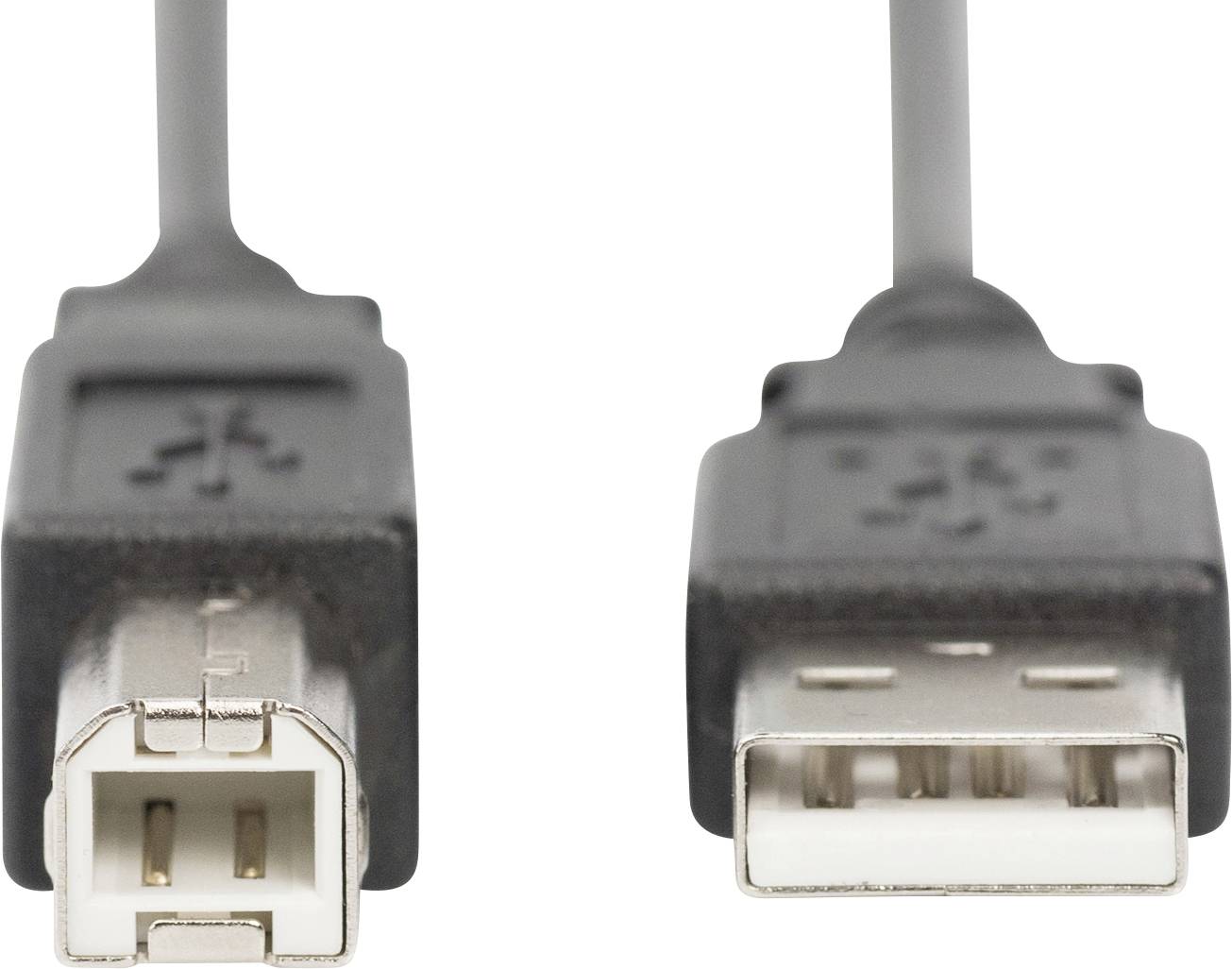 Digitus USB-Kabel USB 2.0 USB-A Stecker, USB-B Stecker 1.80 m Schwarz 10 St. Geschirmt, doppelt ges