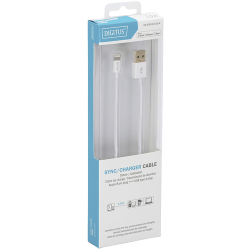 Digitus Apple iPad/iPhone/iPod Anschlusskabel [1x USB, USB 2.0 Stecker A - 1x Apple Lightning-Steck
