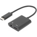 Digitus Audio Adapterkabel [1x USB-C® Stecker - 2x USB-C® Buchse, Klinkenbuchse 3.5 mm] AK-300400-0