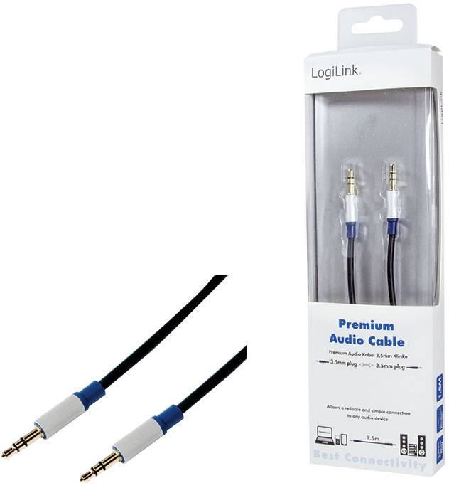 LogiLink BASC15 Klinke Audio Anschlusskabel 1.50m Dunkel-Blau (matt)