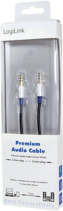 LogiLink BASC15 Klinke Audio Anschlusskabel 1.50m Dunkel-Blau (matt)