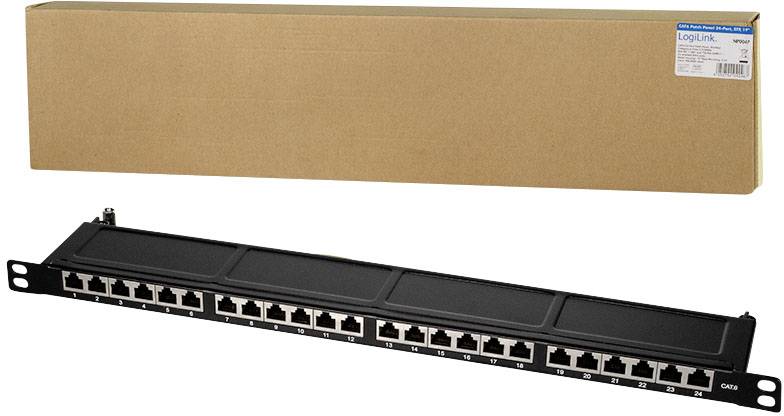 LogiLink NP0047 24 Port Patch-Panel 483 mm (19") CAT 6 0.5 HE