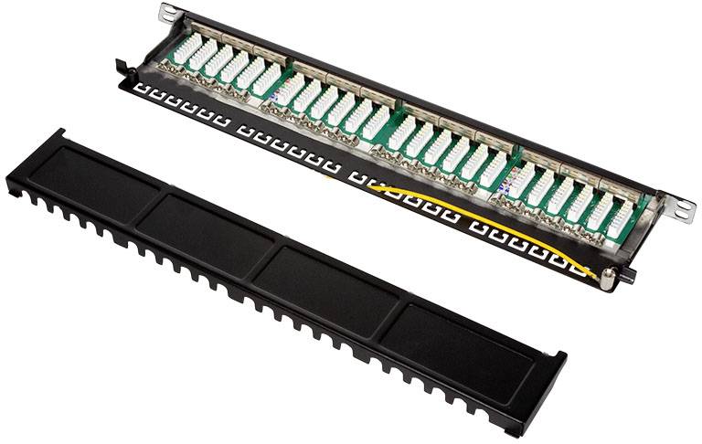 LogiLink NP0047 24 Port Patch-Panel 483 mm (19") CAT 6 0.5 HE