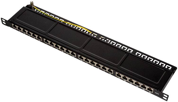 LogiLink NP0047 24 Port Patch-Panel 483 mm (19") CAT 6 0.5 HE