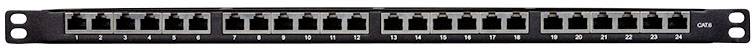 LogiLink NP0047 24 Port Patch-Panel 483 mm (19") CAT 6 0.5 HE