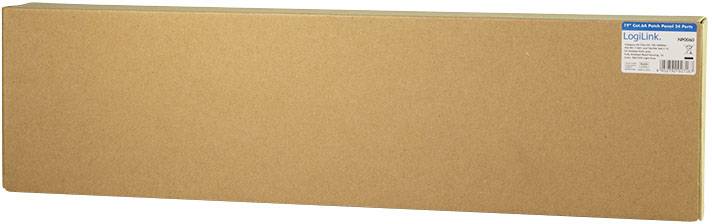 LogiLink NP0060 24 Port Patch-Panel 483mm (19") CAT 6a 1 HE Grau