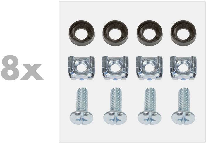 LogiLink W08B40B 19 Zoll 19 Zoll Verteilerrahmen 8 HE