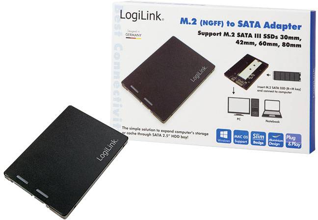 LogiLink AD0019 M.2-Festplatten-Gehäuse SATA 6 Gb/s
