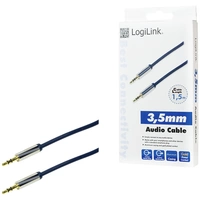 LogiLink CA10150 Klinke Audio Anschlusskabel 1.50m Dunkel-Blau (matt) LogiLink CA10150 Klinke Audio Anschlusskabel 1.50m Dunkel-Blau (matt)