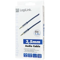 LogiLink CA10150 Klinke Audio Anschlusskabel 1.50m Dunkel-Blau (matt) LogiLink CA10150 Klinke Audio Anschlusskabel 1.50m Dunkel-Blau (matt)
