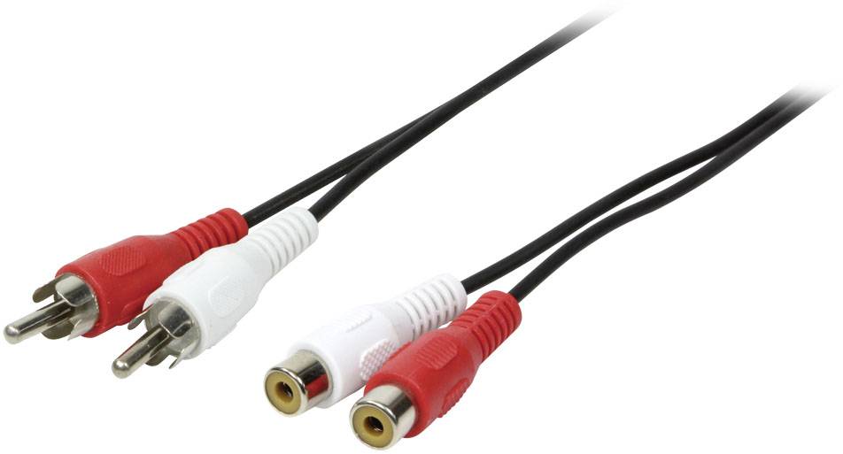 LogiLink CA1037 Cinch Audio Anschlusskabel 5.00 m Schwarz (matt)